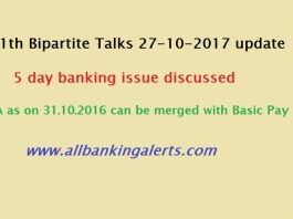 11th Bipartitie Settlement Update -- 5 day banking issue discussed