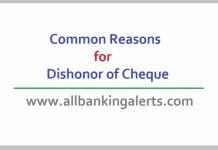 Common Reasons for dishonour of Cheque