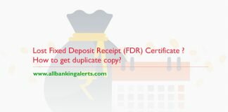 How to get duplicate copy of lost fixed deposit receipt certificate