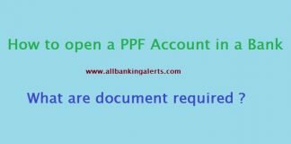 Document required to open a PPF account in Bank