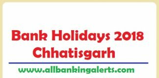 Bank Holidays 2018 Chhatisgarh List