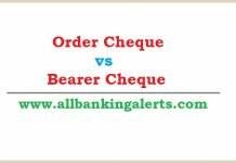 Difference between Order Cheque and Bearer Cheque
