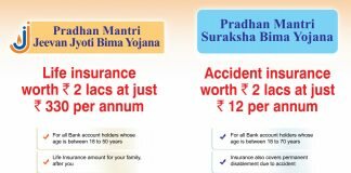 Difference between PMSBY and PMJJBY Insurance Schemes